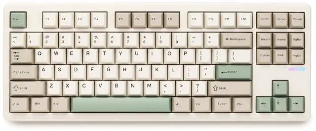 Alt view image 3 of 7 - Impact80 Tri-Mode Wireless Mechanical Keyboard,USB-C Wired, Hot-Swappable 87 Keys Gasket Mount, RGB Light Bar, 8000mAh Battery, QMK/VIA Compatible RS8 Keyboard for Windows/Mac (Pro Forest)
