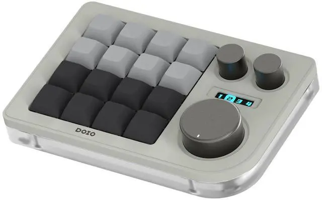Main image of Megalodon Triple Knob Macro Pad Programmable Designer Mini Keyboard 16 Keys (Soy)
