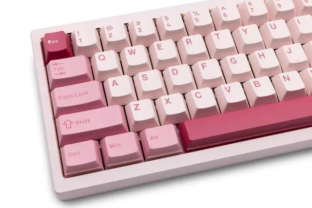 Alt view image 3 of 7 - WOBKEY Zen 65 65% Quick Release Wireless Mechanical Keyboard with RGB, CNC Aluminum Case, Hot-Swappable, VIA Support, BT/2.4G/USB-C Gaming Keyboard for Mac/Windows (Ultra Pink Gold)