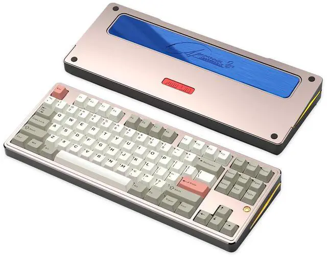 Main image of PMOKEY Aurora 80 CNC Full Aluminum Wireless Mechanical Keyboard with VIA/QMK, 8000mah Battery, Tri-Mode Wireless Gaming Keyboard Custom Hot Swappable RGB Backlit for Windows/Mac/PC (Pro Warm Silver)