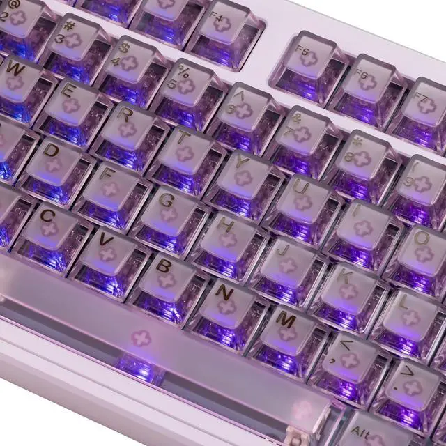 Alt view image 7 of 7 - PMOKEY Aurora 80 CNC Full Aluminum Wireless Mechanical Keyboard with VIA/QMK, 8000mah Battery, Tri-Mode Wireless Gaming Keyboard Custom Hot Swappable RGB Backlit for Windows/Mac/PC (Ultra Purple)