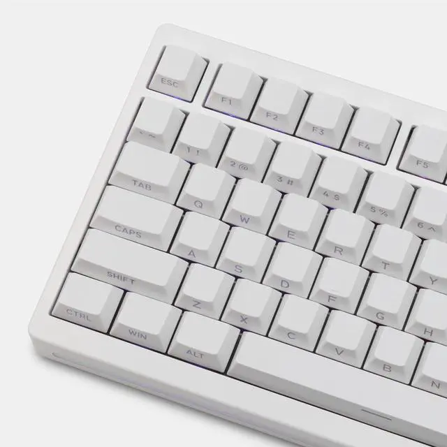 Alt view image 3 of 14 - PMOKEY P75 75% Wireless Mechanical Keyboard, Tri-Mode RGB Gaming Keyboard with Dot-Matrix Display, Aluminum Alloy Body, Volume Knob, Up to 10000mAh Battery (Lite White)