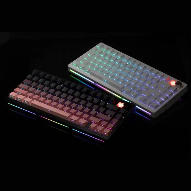 Alt view image 7 of 7 - PMOKEY P75 75% Wireless Mechanical Keyboard, Tri-Mode RGB Gaming Keyboard with Dot-Matrix Display, Aluminum Alloy Body, Volume Knob, Up to 10000mAh Battery (Pro Black)