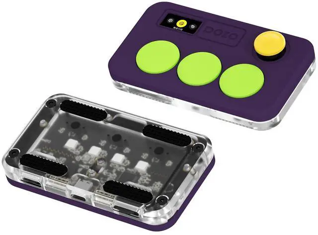 Main image of DOIO Sayo OSU Rapid Trigger Hall Effect Keyboard with Joystick and Screen, CNC Aluminum RGB One Handed Macro Pad for Rhythm Games,USB-C Custom Programmable keypad (Purple(3 Key))