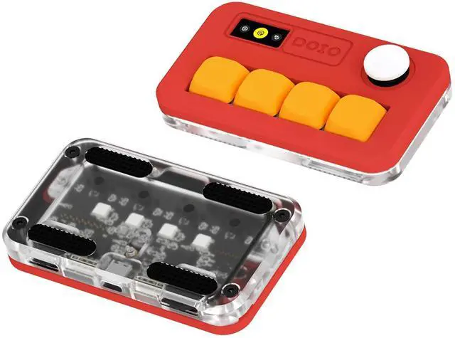 Main image of DOIO Sayo OSU Rapid Trigger Hall Effect Keyboard with Joystick and Screen, CNC Aluminum RGB One Handed Macro Pad for Rhythm Games,USB-C Custom Programmable keypad (Red(4 Key))