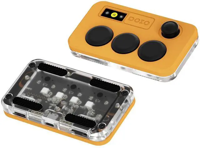 Main image of DOIO Sayo OSU Rapid Trigger Hall Effect Keyboard with Joystick and Screen, CNC Aluminum RGB One Handed Macro Pad for Rhythm Games,USB-C Custom Programmable keypad (Yellow(3 Key))