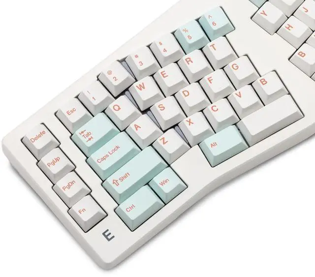 Alt view image 5 of 6 - MMD Alice EIF68 Wireless Ergonomic Mechanical Keyboard, Tri-Mode Split Layout Aluminum Quick Release Keyboard with QMK/VIA, RGB Light Bars, Wrist Rest Included (White(Princess 45gf Linear Switch))