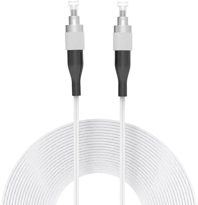 Main image of FC to FC Indoor Fiber Patch Cable (295ft/90Meters) FC/UPC to FC/UPC Single Mode Simplex FTTH Fiber Optic Jumper Optical Patch Cord 9/125um Fiber Optic Internet Leather Cable LSZH White