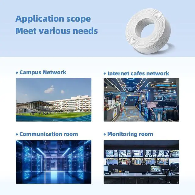 Alt view image 7 of 7 - SC/APC to SC/APC SingleMode Indoor Armored Fiber Optic Internet Cable, 213ft/65M Simplex - 9/125um Fiber Optic Jumper Optical Patch Cord, LSZH White with 1 Coupler