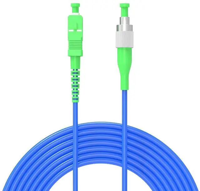 Main image of SC/APC to FC/APC, Fiber Optic Internet Cable 45Meters/147ft Indoor Armored Single Mode Simplex - 9/125m Jumper Optical Patch Cord -OS1/OS2 Compatible,LSZH Blue