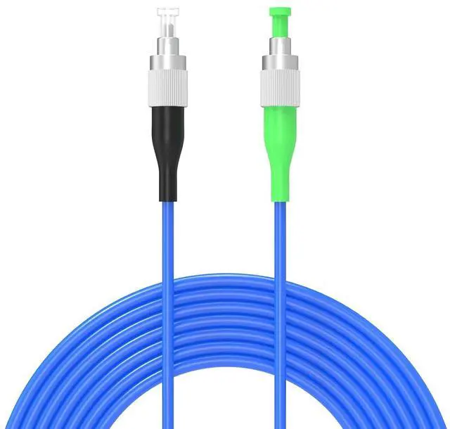 Main image of Fiber Optic Internet Cable FC/UPC to FC/APC Indoor Armored Single Mode Simplex - 9/125m Jumper Optical Patch Cord -OS1/OS2 Compatible,50Meters/164ft LSZH Blue