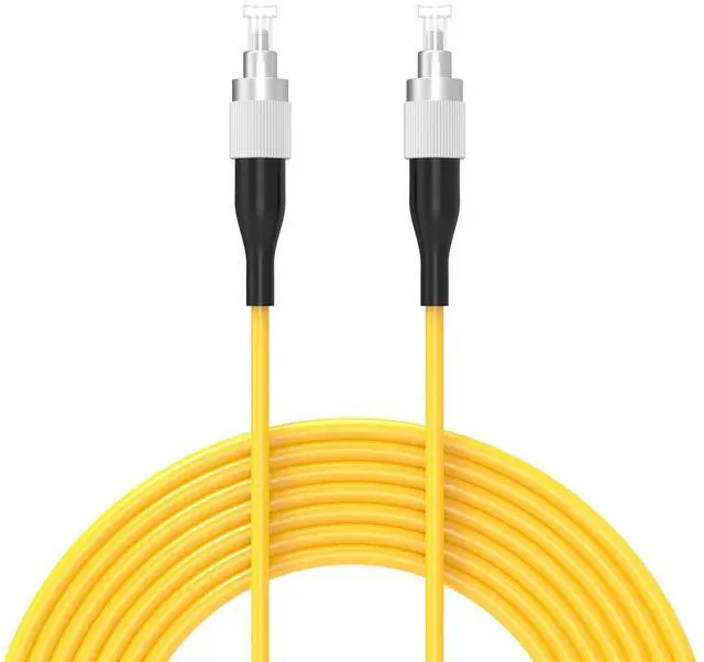 Main image of 75Meters 246ft FC/UPC-FC/UPC Single-Mode Fiber Optic Cable FC to FC OS2 Jumper Optical Patch Cord Simplex 9/125um Yellow FC-FC