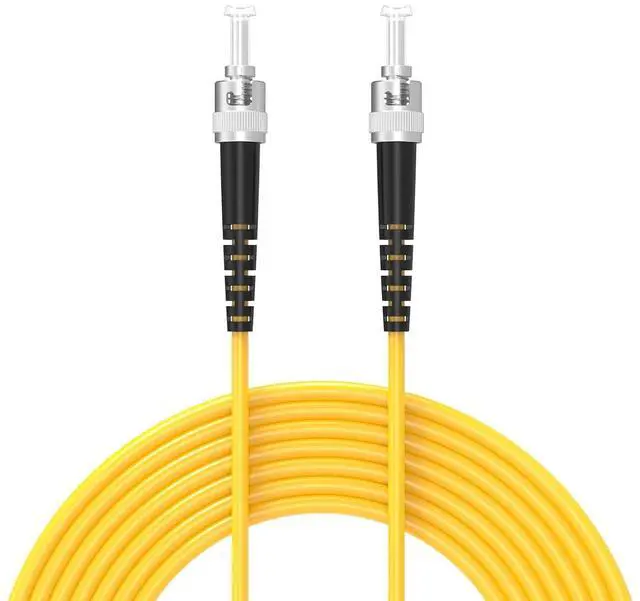 Main image of 20Meters 65ft ST/UPC-ST/UPC Single-Mode Fiber Optic Cable ST to ST OS2 Jumper Optical Patch Cord Simplex 9/125um Yellow ST-ST