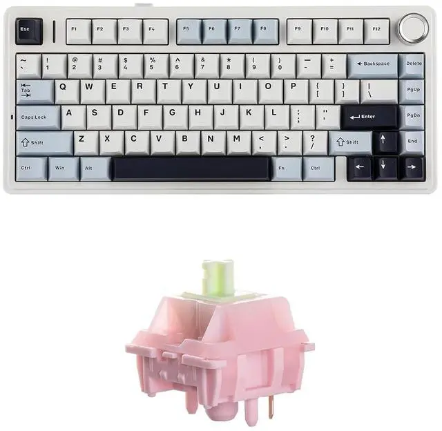Main image of Aula F75 PRO 75% Gaming Keyboard with KiiBOOM x Strawberryjam1986 35 Pieces Strawberry Jello Switche