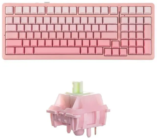 Main image of Aula F99 96% Gaming Keyboard with 35 Pieces Strawberry Jello Switches