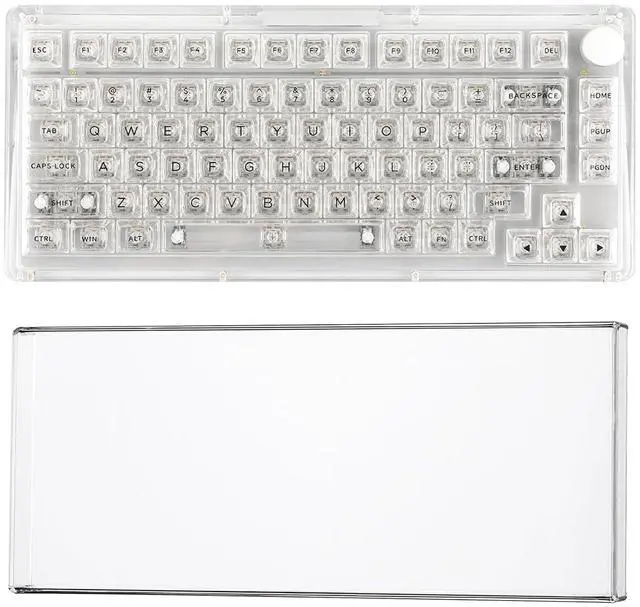 Main image of Phantom 81 V3 75% Upgraded Crystal Gasket Mechanical Keyboard with Acrylic Transparent Keyboard Dust