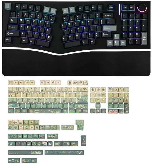 Main image of Feker Alice98 Ergonomic 98 Keys Custom Mechanical Keyboard with KiiBoom X Cosydiaries Rainy Froggy D