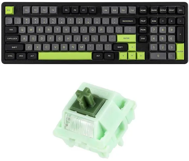 Main image of Blade101 Aluminum Gaming Keyboard with 105 Pieces Matcha Latte V2 Linear Switches