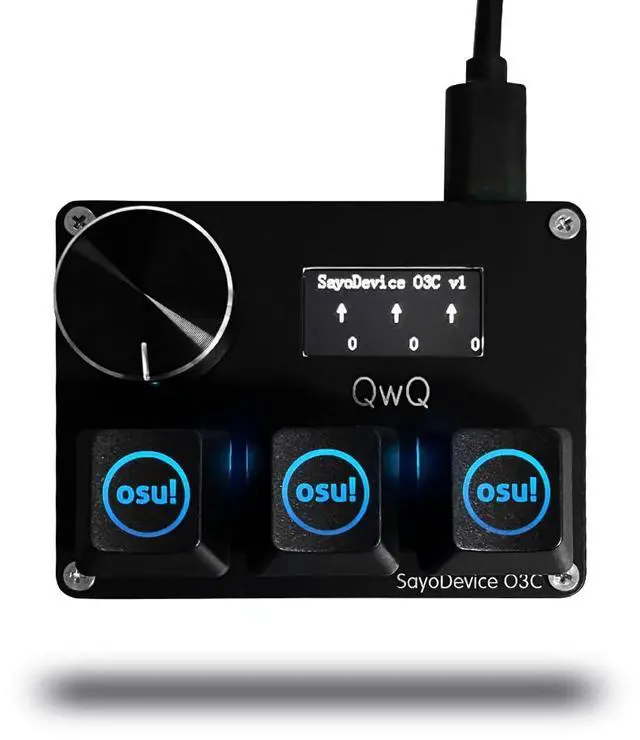 Main image of SayoDevice O3C OSU Keyboard Rapid Trigger Hall Switches Magnetic Linear Switches Keyboard with Knob