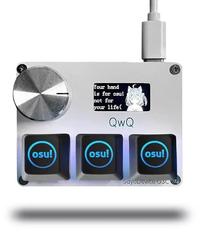 Main image of SayoDevice O3C OSU Keyboard Rapid Trigger Hall Switches Magnetic Linear Switches Keyboard with Knob