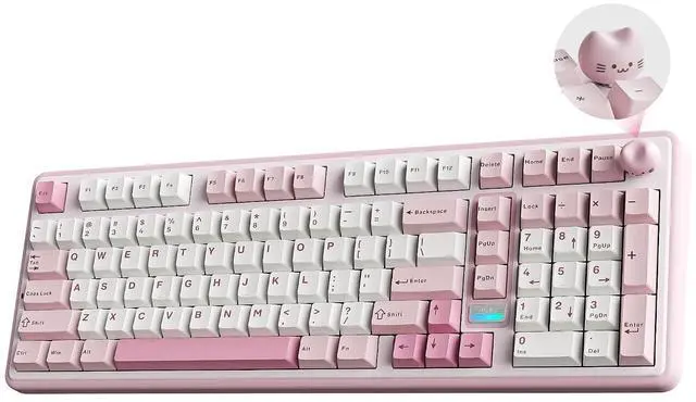 Main image of B98 PRO QMK/VIA Wireless Mechanical Gaming Keyboard,96% Layout with Numpad and Cute Cat Knob, BT/2.4