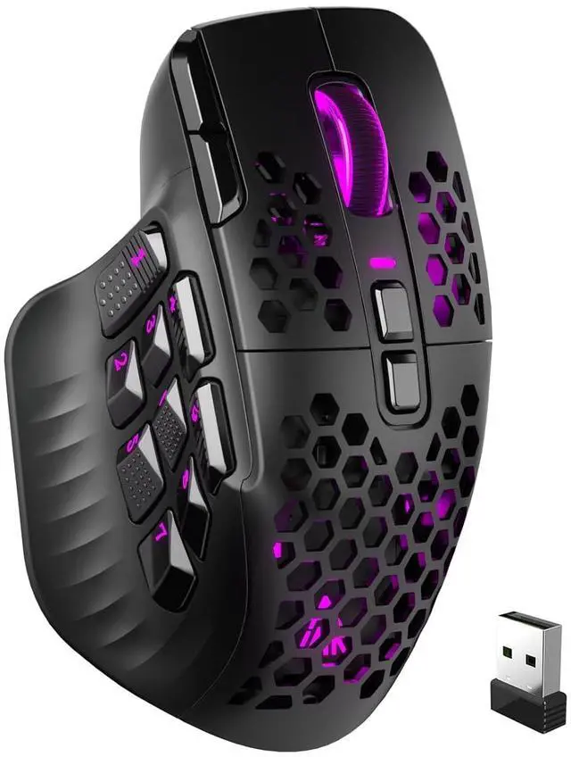 Main image of SM809 Pro MMO Gaming Mouse with 9 Side Buttons,24000 DPI RGB Mouse for Gamer,16 Programmable Macros