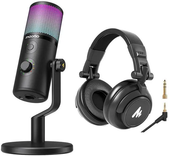Main image of USB Microphone for Gaming Streaming with Headphones: Podcast Condenser mic with 3 Polar Patterns Sof