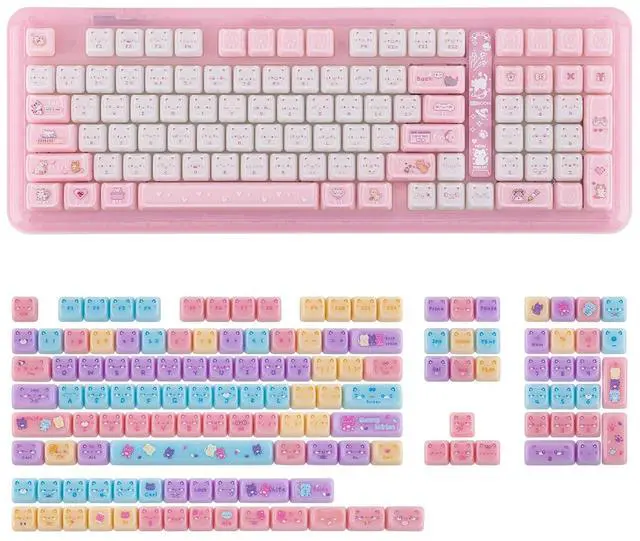 Main image of Phantom98 Lite 96% Mechanical Gaming Keyboard with Cute Cat Keycaps Set
