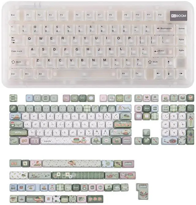 Main image of Phantom81 Lite 75% Gasket Mechanical Keyboard with Sprout Picnic Keycap Set