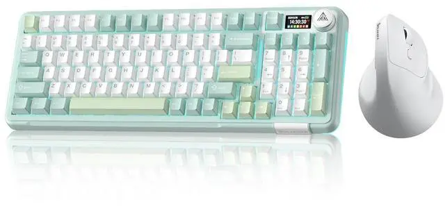 Main image of A99 Pro and SM520, Wireless Keyboard and Mouse Combo for Gaming (A99 Pro Green & SM520 White)