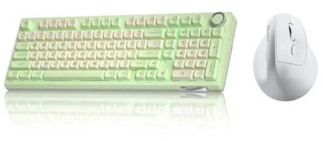 Main image of kI99 and SM520, Wireless Keyboard and Mouse Combo for Gaming (kI99 GreenWhite & SM520 White)