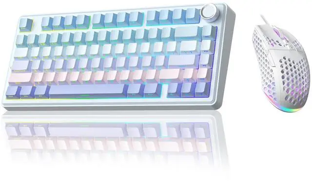 Main image of A75 and SM900,Keyboard and Mouse Combo for Gaming,White
