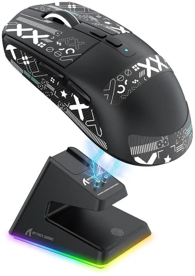 Main image of X6 Lightweight Wireless Gaming Mouse with RGB Backlight Charging Base,Tri-Mode Wired/2.4GHz/BT5.2,26