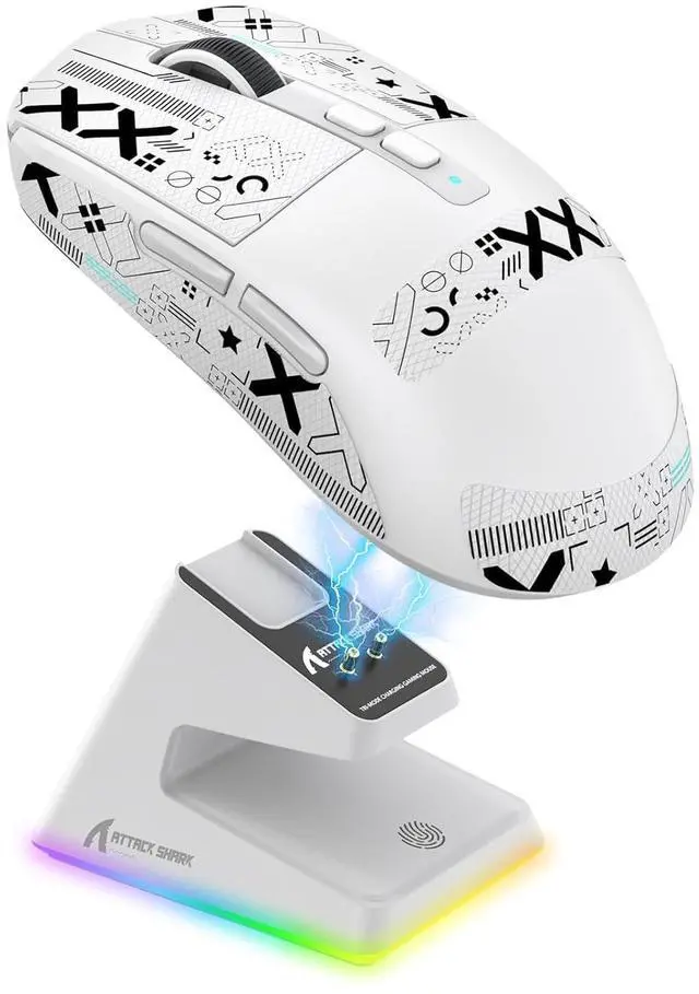 Main image of X6 Lightweight Wireless Gaming Mouse with RGB Backlight Charging Base,Tri-Mode Wired/2.4GHz/BT5.2,26