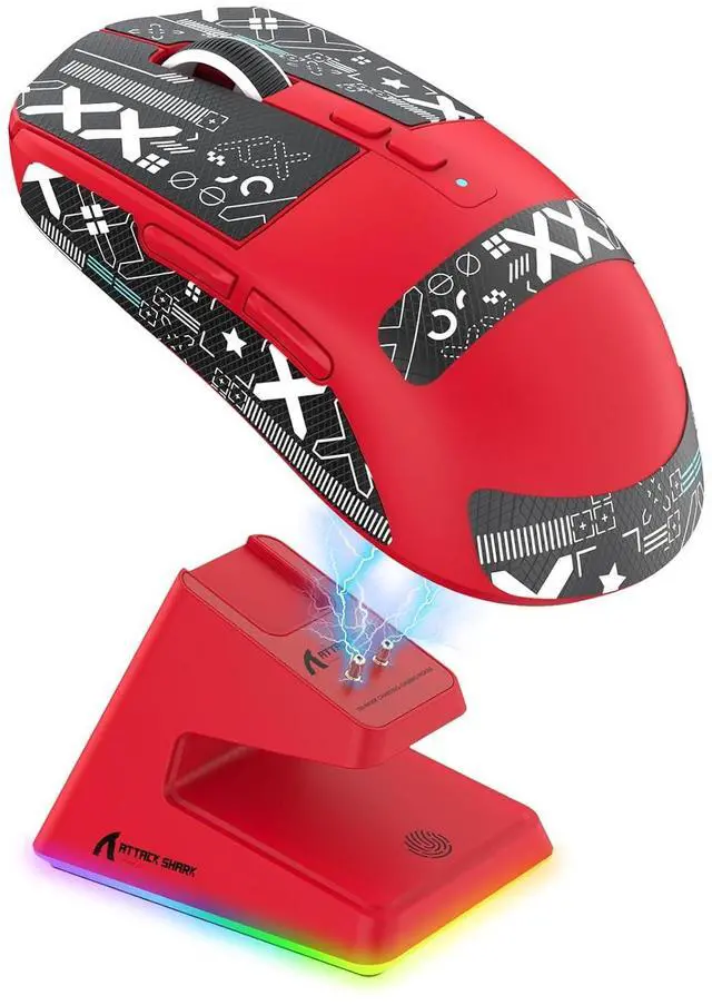 Main image of X6 Lightweight Wireless Gaming Mouse with RGB Backlight Charging Base,Tri-Mode Wired/2.4GHz/BT5.2,26