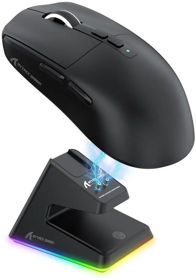 Main image of X6 Lightweight Wireless Gaming Mouse with RGB Backlight Charging Base,Tri-Mode Wired/2.4GHz/BT5.2,26