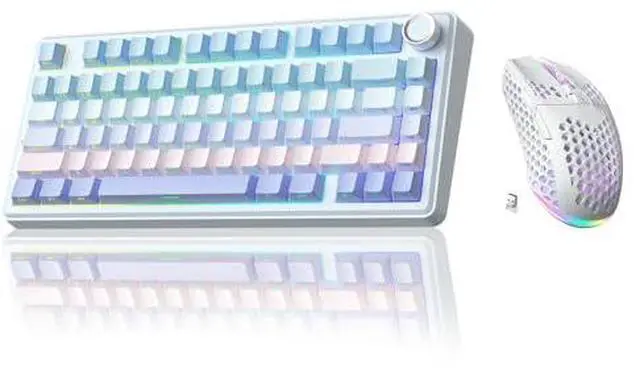 Main image of A75 and SM600,Wireless Keyboard and Mouse Combo for Gaming,White