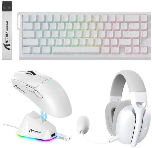 Main image of X11 Gaming Mouse and X68 PRO HE Keyboard and L80PRO Headset Combo,Charging Base,PAW3311,Lightweight,