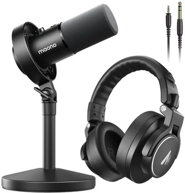 Main image of USB XLR Dynamic Microphone Studio Headphone Bundle,for Studio Recording Streaming Content Creation(P