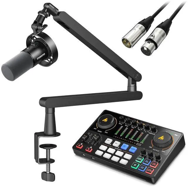 Main image of Podcast Equipment Bundle-XLR USB Podcast Recording Mic kit(PD300X+BA92+E2 Gen2+XLR-180)