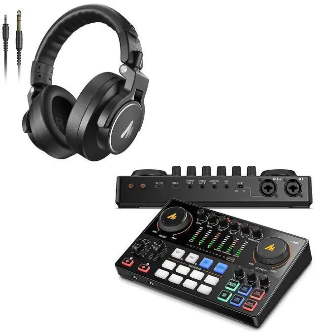 Main image of Audio Interface Mixer E2 Gen2 + Studio Monitor Mixing DJ Headphones MH700