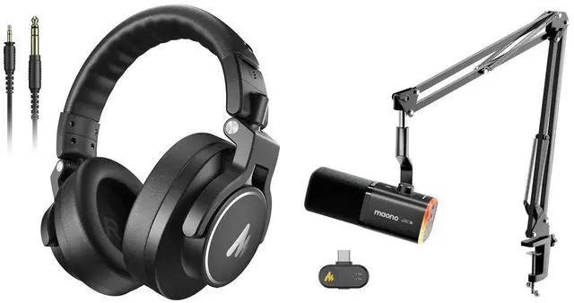 Main image of Wireless Gaming Microphone PD100WS + MH700 Professional Studio Monitor Headphones