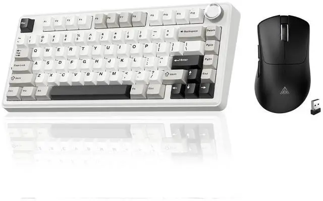Main image of A75 and SM805, Wireless Keyboard and Mouse Combo for Gaming (A75 White & SM805 Black)