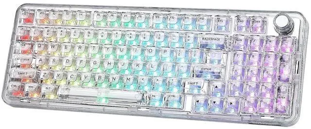 Main image of X98 QMK/VIA Wireless Mechanical Gaming Keyboard with Knob,Tri-Mode BT5.0/USB-C/2.4GHz Hot Swappable