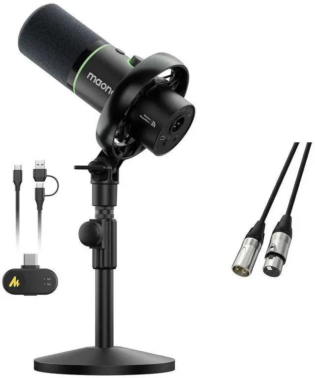 Main image of PD200W Hybrid Wireless Podcast Microphone for PC, Dynamic XLR USB Mic with Desktop Stand(PD200W+XLR-
