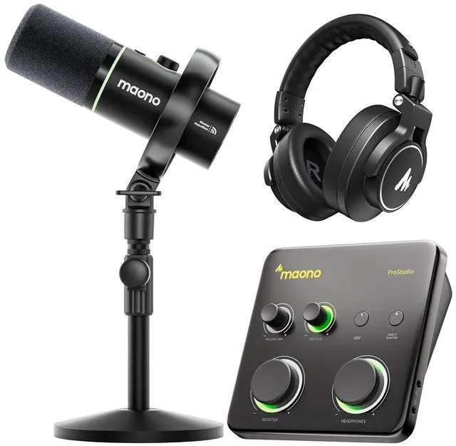 Main image of PD200W & P1 & MH700 Studio Recording Equipment Include Interface & Microphone for Create