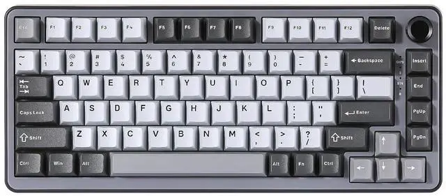 Main image of B75 Mechanical Keyboard,75% Layout with Knob,Hot Swappable RGB Backlit Gasket Mounted, Creamy Typing