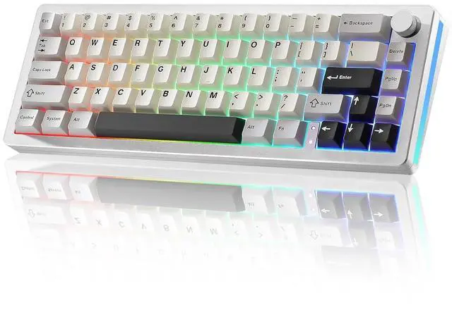 Main image of AL66 Wireless Mechanical Keyboard,Full Aluminum CNC,65% Knob Control,Bluetooth/2.4G/Wired,Hot Swappa