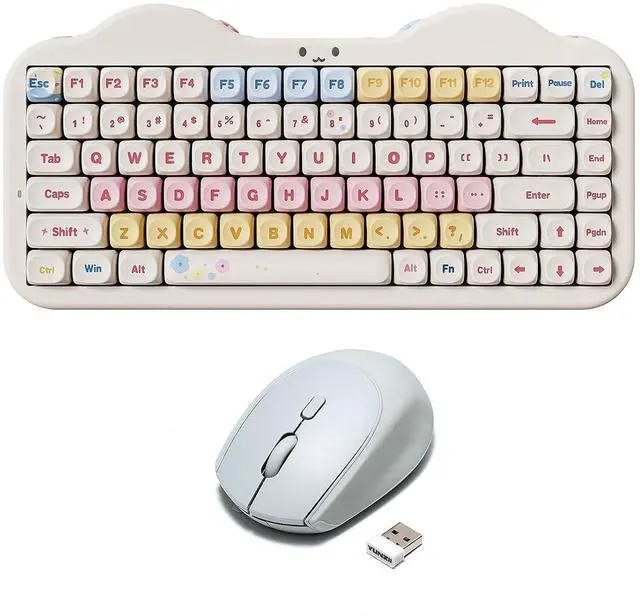Main image of C75 Wireless Mechanical Keyboard(Beige, Milk V2 Switch), C2 Wireless Mouse(Gray)
