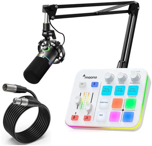 Main image of XLR/USB Dynamic Microphone Gaming Mixer XLR Cable Kit